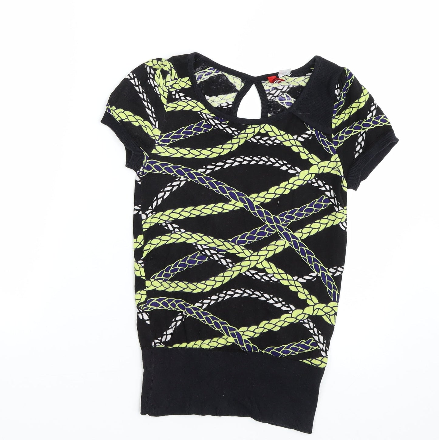 H&M Womens Multicoloured Striped  Pullover Jumper Size 10