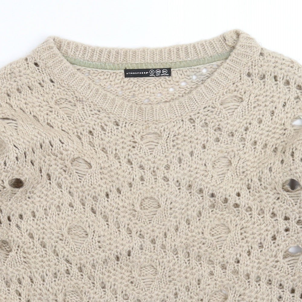 Atmosphere Womens Grey  Knit Pullover Jumper Size 8