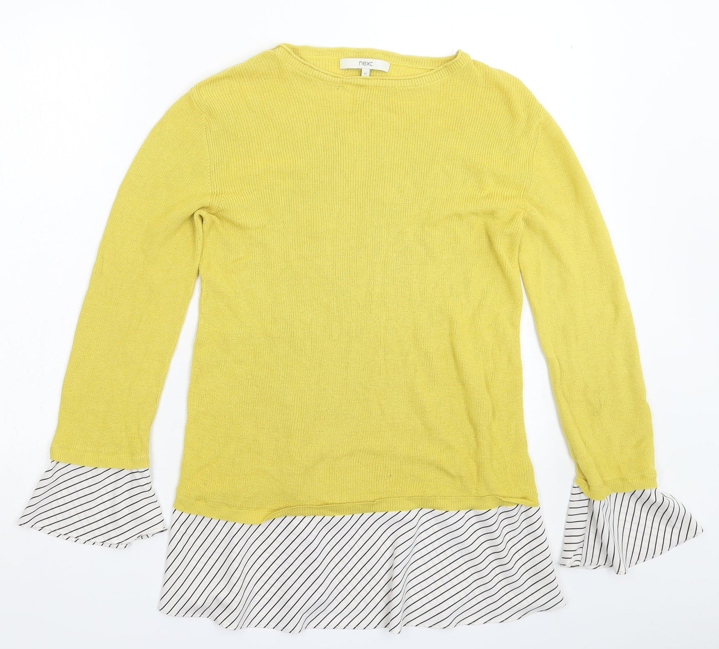 NEXT Womens Yellow  Knit Pullover Jumper Size 12