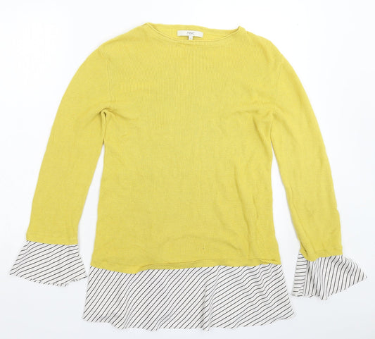 NEXT Womens Yellow  Knit Pullover Jumper Size 12