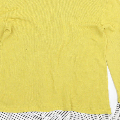 Next Womens Yellow  Knit Pullover Jumper Size 12