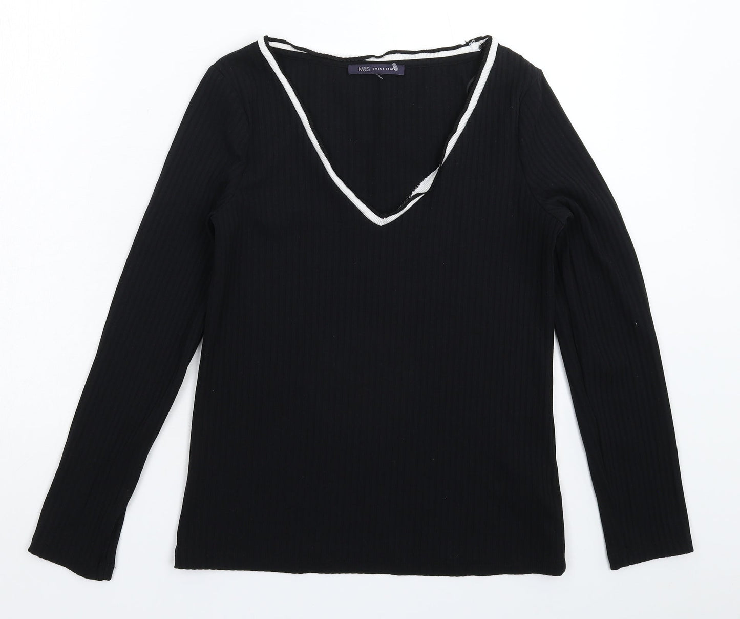 Marks and Spencer Womens Black  Knit Pullover Jumper Size 10