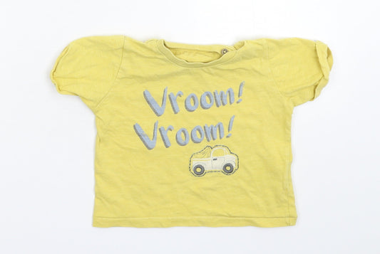 Marks and Spencer Baby Yellow   Basic T-Shirt Size 9-12 Months