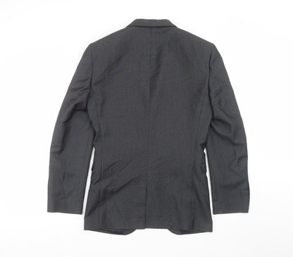 Next Mens Grey Striped  Jacket Suit Jacket Size 34