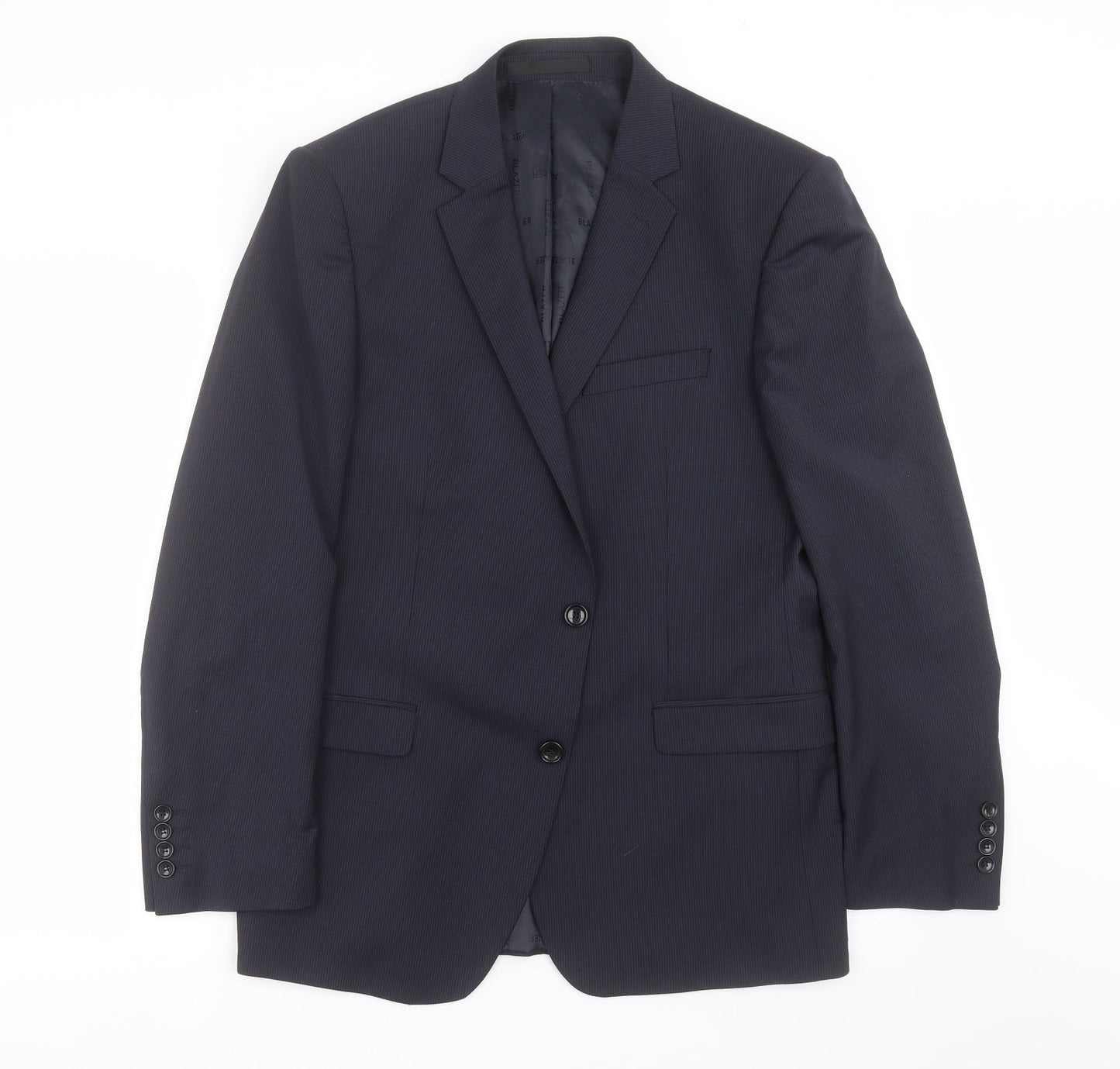 Blazer Mens Blue Striped  Jacket Suit Jacket Size 40