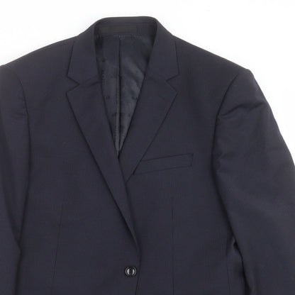 Blazer Mens Blue Striped  Jacket Suit Jacket Size 40