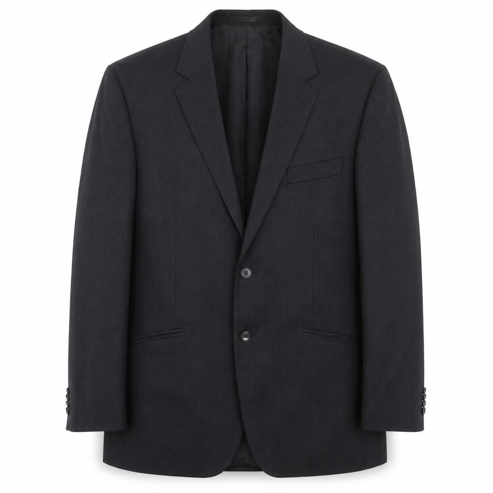 F&F Mens Black Striped  Jacket Suit Jacket Size 40