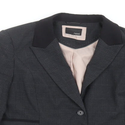 Next Womens Blue Check  Jacket Suit Jacket Size L