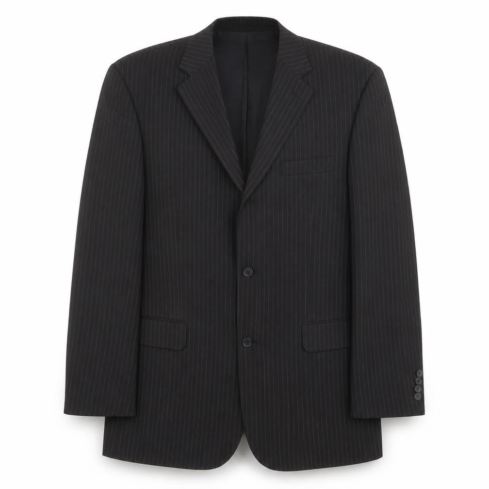 Taylor & Wright Mens Black Striped  Jacket Suit Jacket Size 42