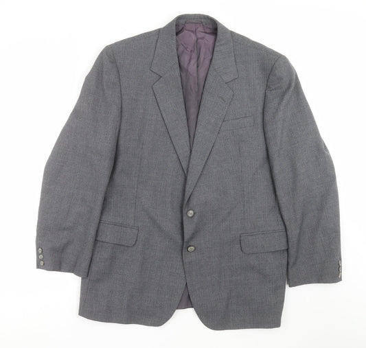 Preworn Mens Grey Striped  Jacket Suit Jacket Size 46