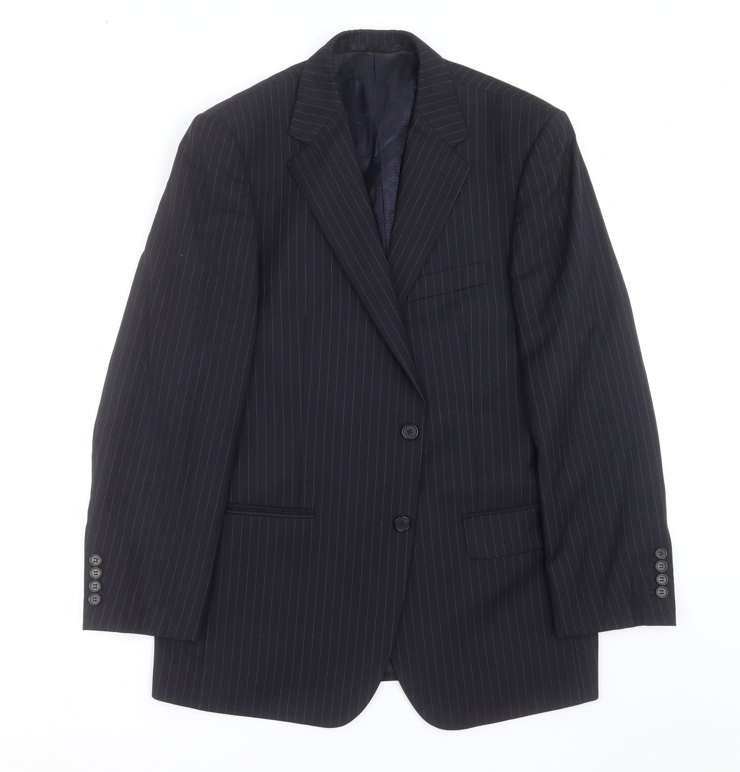 Marks and Spencer Mens Blue Striped  Jacket Suit Jacket Size 40