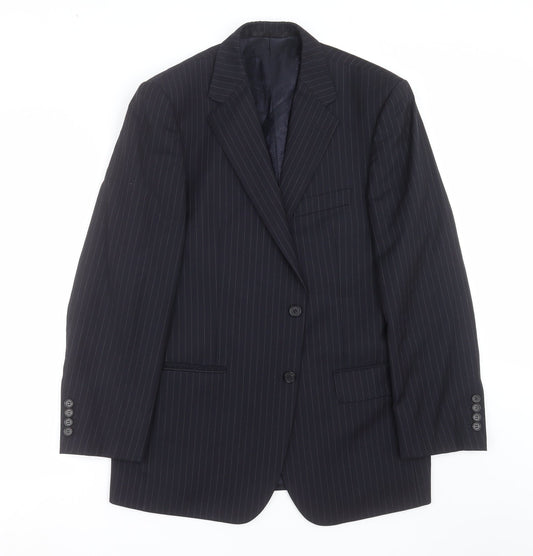 Marks and Spencer Mens Blue Striped  Jacket Suit Jacket Size 40