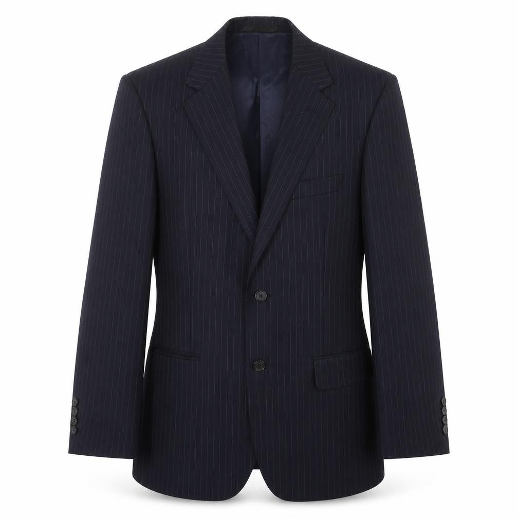 Marks & Spencer Mens Blue Striped  Jacket Suit Jacket Size 40