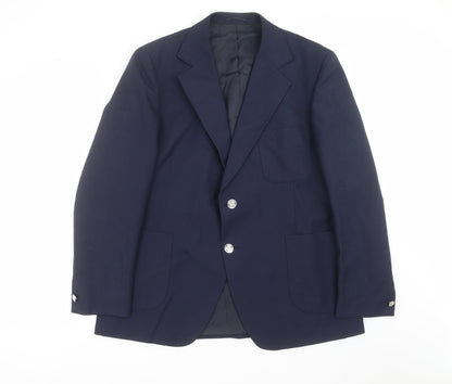 John Collier Mens Blue   Jacket Suit Jacket Size 44