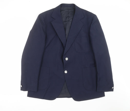 John Collier Mens Blue   Jacket Suit Jacket Size 44