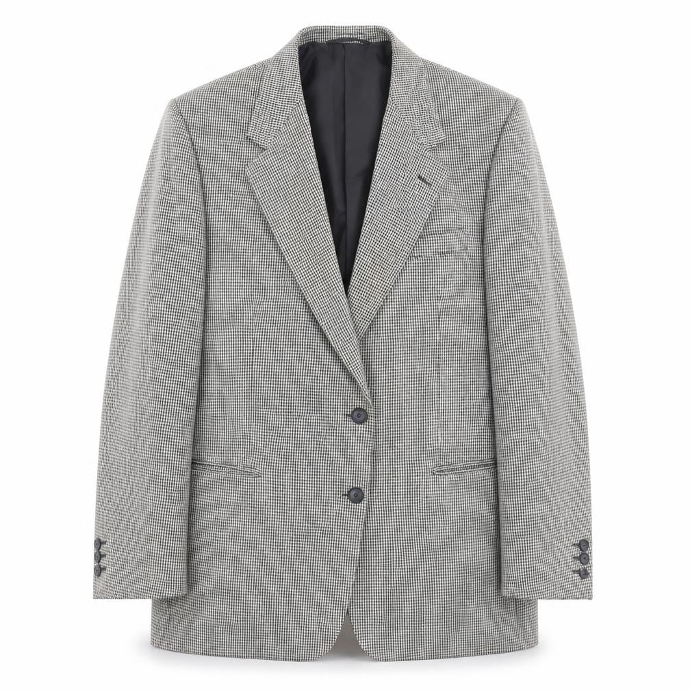 C&A Mens Beige Houndstooth  Jacket Suit Jacket Size 40