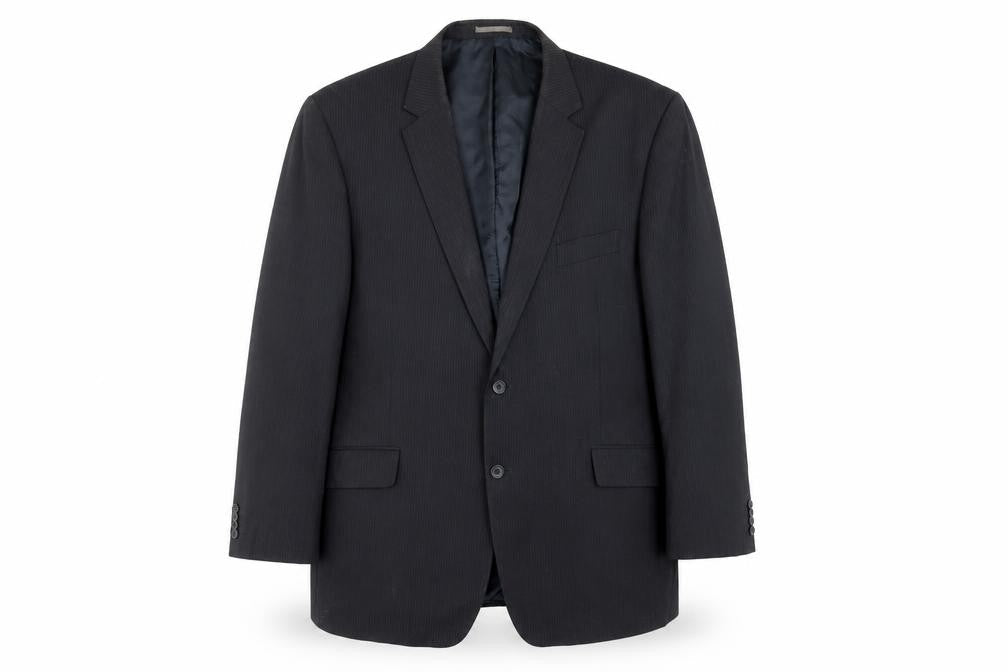 George Mens Blue Striped  Jacket Suit Jacket Size 48