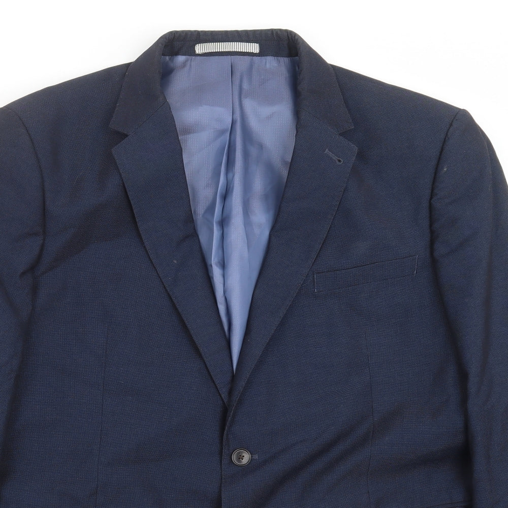 Burton Mens Blue   Jacket Suit Jacket Size 46  - Tailored fit