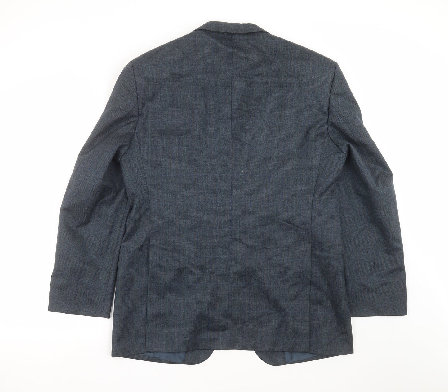 Konen Mens Blue Check  Jacket Suit Jacket Size 42
