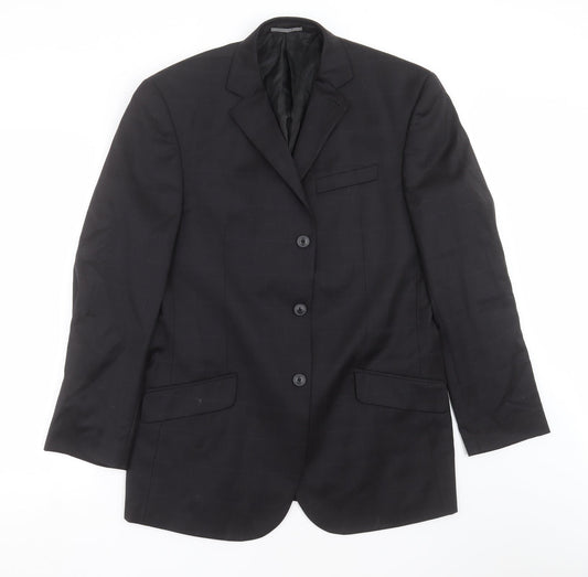 NEXT Mens Black Check  Jacket Suit Jacket Size 40