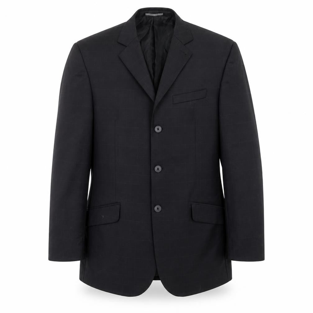 NEXT Mens Black Check  Jacket Suit Jacket Size 40
