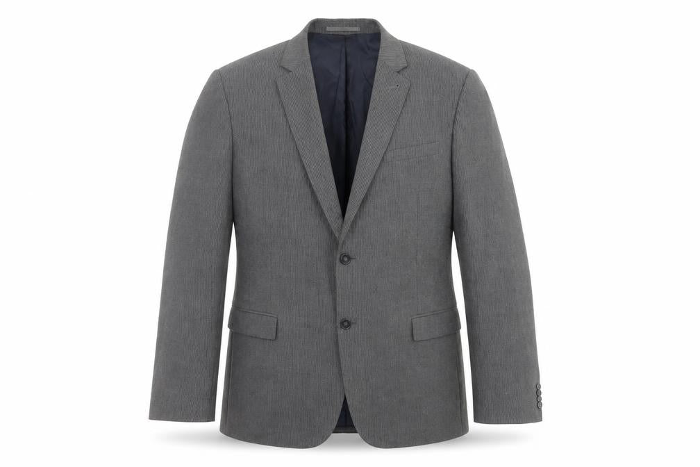 Cedarwood State Mens Grey Striped Jacket Suit Jacket Size 44