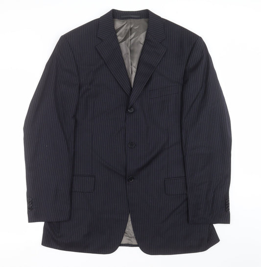 gianni palleti Mens Blue Striped  Jacket Suit Jacket Size 44