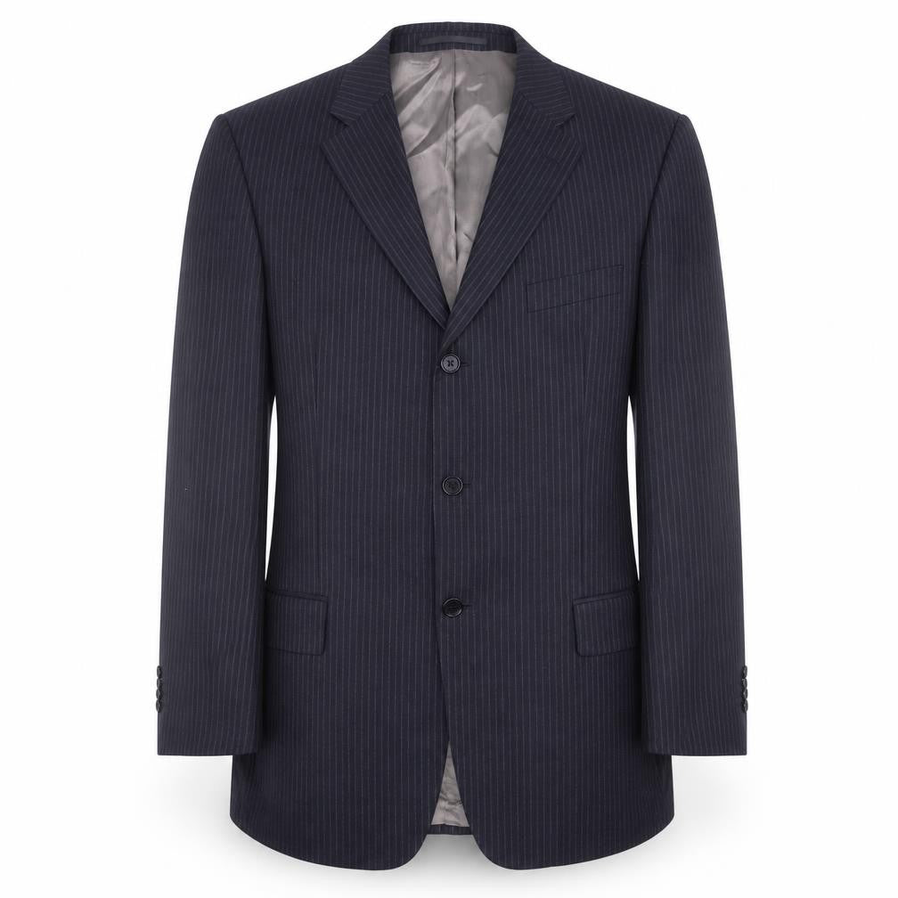 gianni palleti Mens Blue Striped  Jacket Suit Jacket Size 44