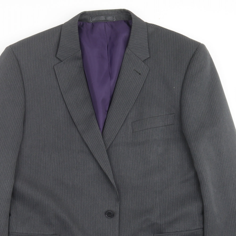Taylor & Wright Mens Grey Striped  Jacket Suit Jacket Size 42