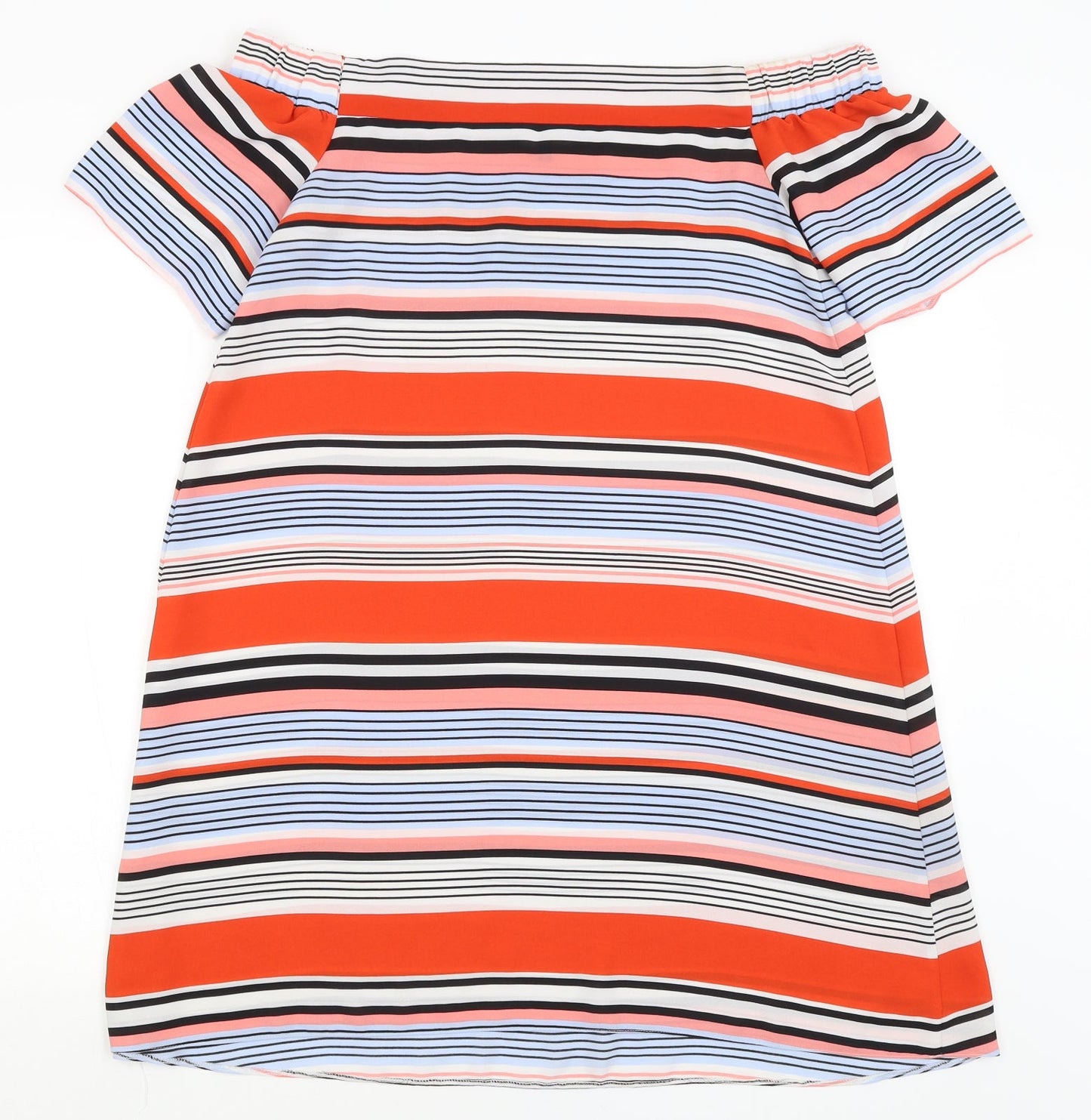 New Look Womens Blue Striped  A-Line  Size 12