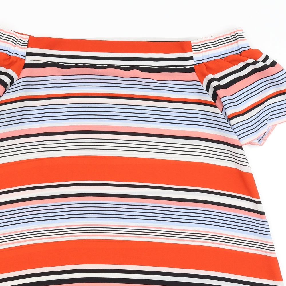New Look Womens Blue Striped  A-Line  Size 12