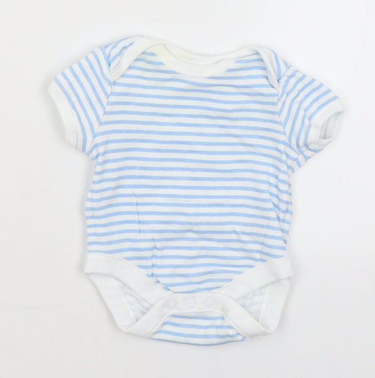 Tesco Baby Blue Striped  Romper One-Piece Size Newborn
