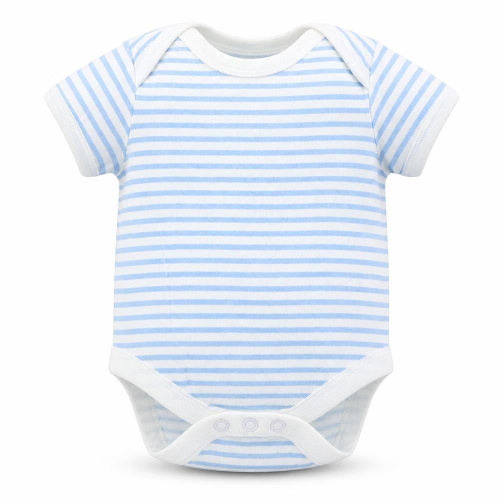 Tesco Baby Blue Striped  Romper One-Piece Size Newborn