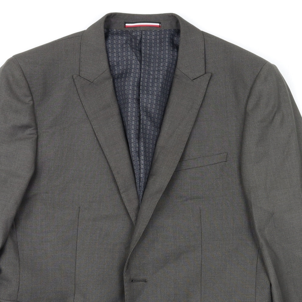 Ventuno Mens Grey Houndstooth  Jacket Blazer Size 40