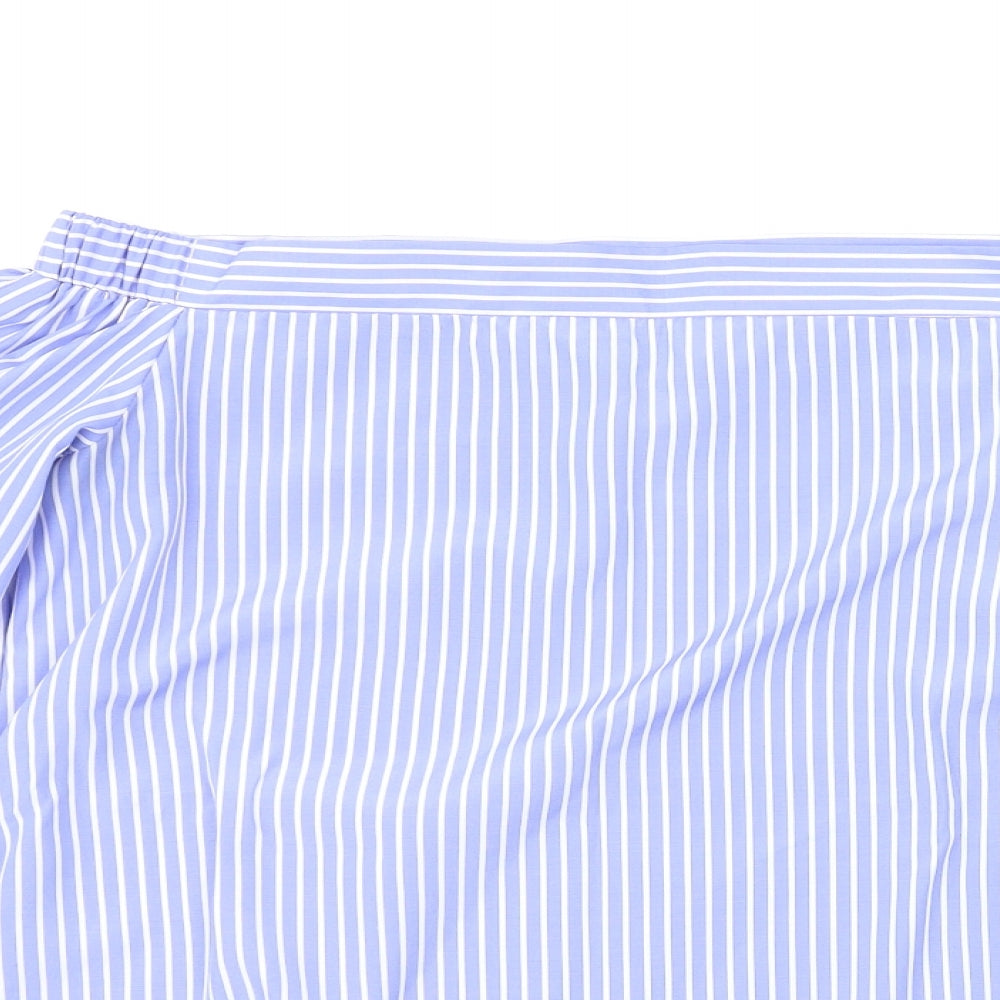 Parallel Lines Womens Blue Polka Dot  Basic Blouse Size XS