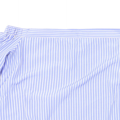 Parallel Lines Womens Blue Polka Dot  Basic Blouse Size XS