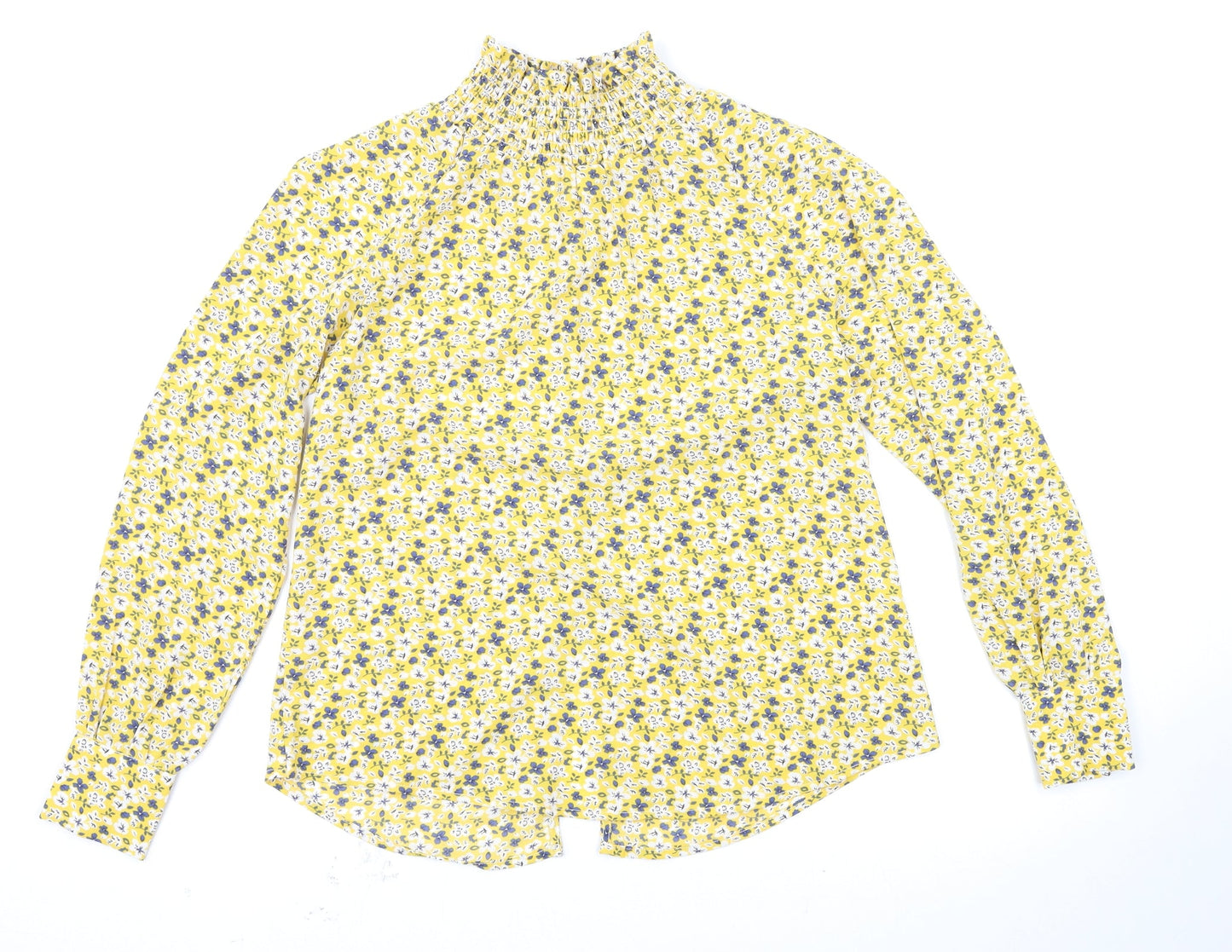 Glamorous Womens Yellow Floral  Basic Blouse Size 4