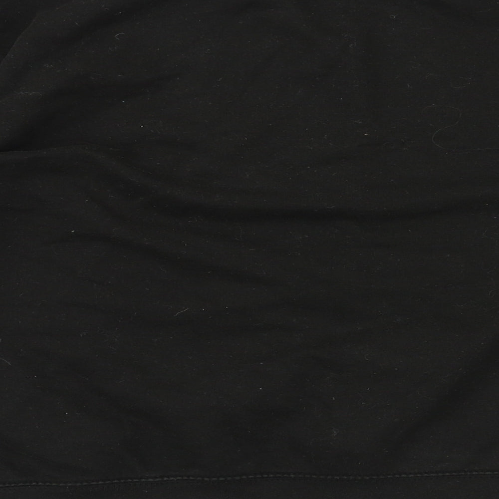 just hoods Womens Black Houndstooth  Pullover Sweatshirt Size L
