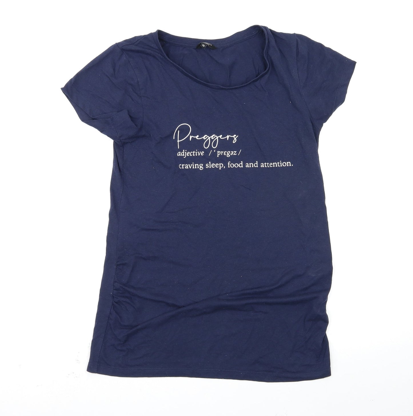 Peacocks Womens Blue   Basic T-Shirt Size 10