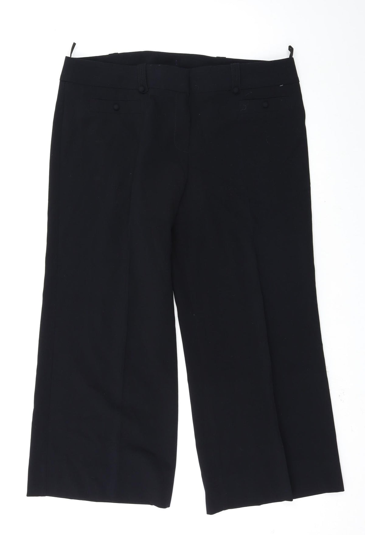 Preworn Womens Black   Trousers  Size 38 L25 in
