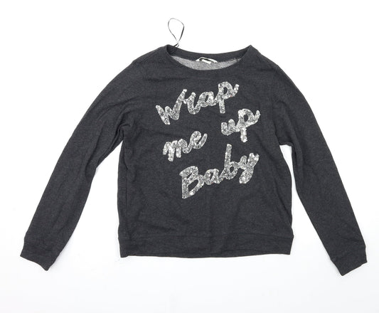 H&M Womens Grey   Pullover Jumper Size XS
