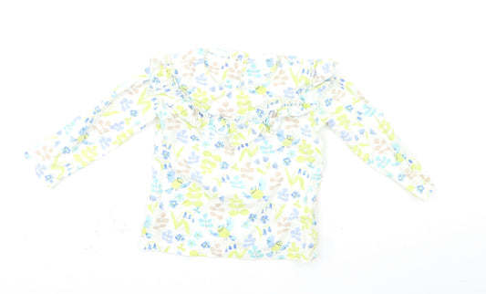 Marks and Spencer Girls Multicoloured Fair Isle  Basic T-Shirt Size 12-18 Months