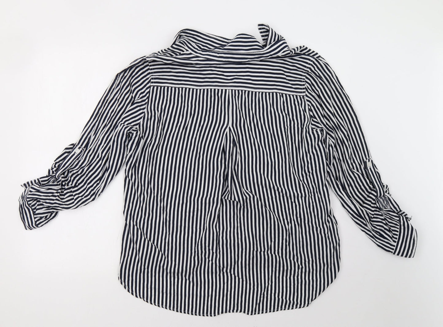 Velvet Heart Womens Blue Striped  Basic Button-Up Size XL
