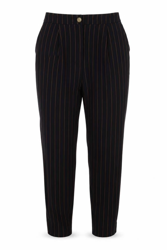 New Look Womens Blue Striped  Trousers  Size 10 L28 in