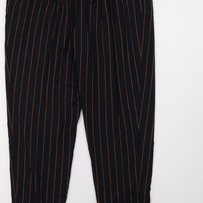 New Look Womens Blue Striped  Trousers  Size 10 L28 in