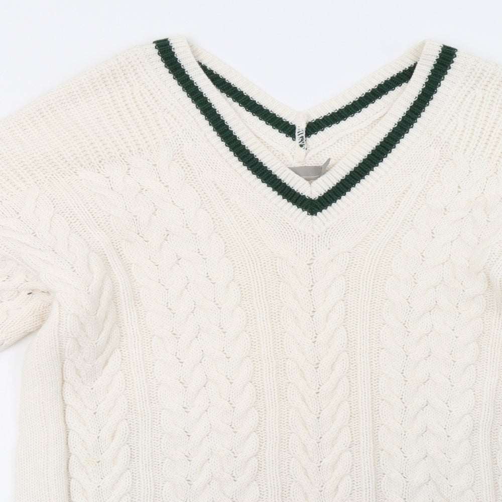 ASOS Womens White  Knit A-Line  Size 10