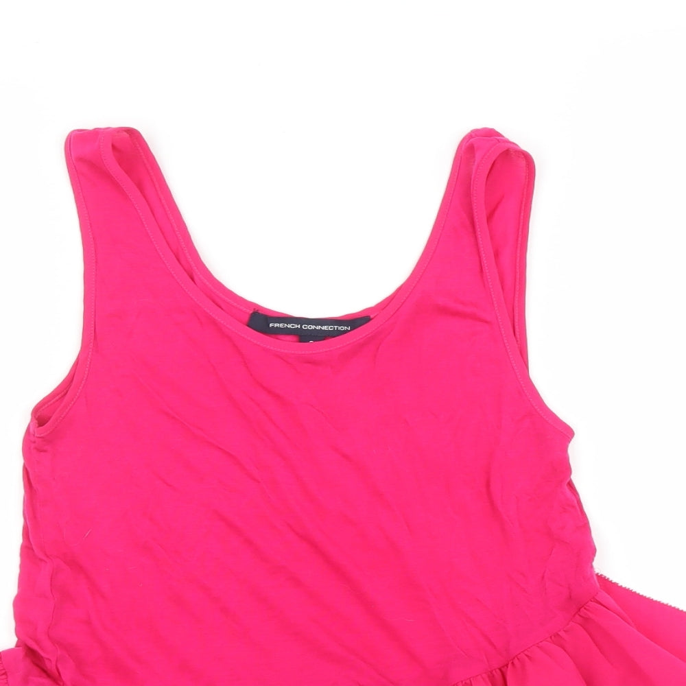 French Connection Womens Pink   Basic Tank Size S