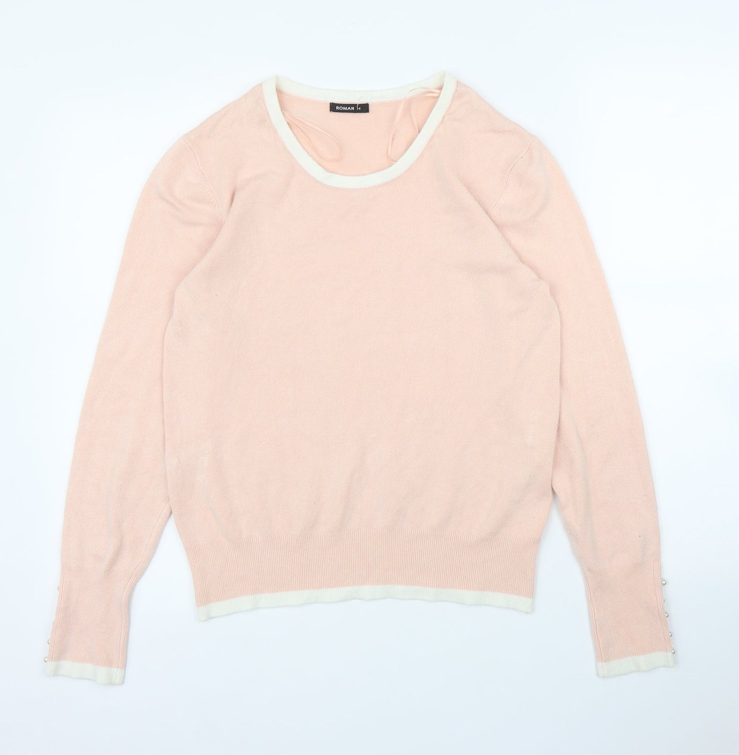 Roman Womens Pink   Pullover Jumper Size 14