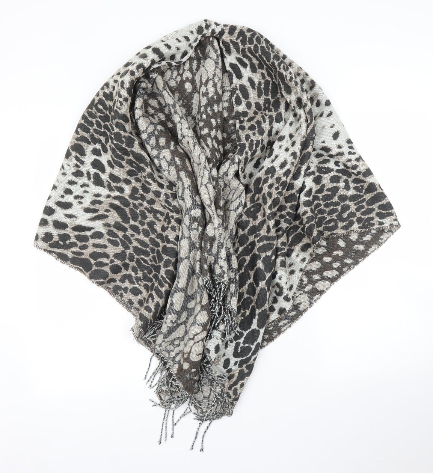 Preworn Womens Beige Animal Print  Cape Jumper One Size  - Leopard print
