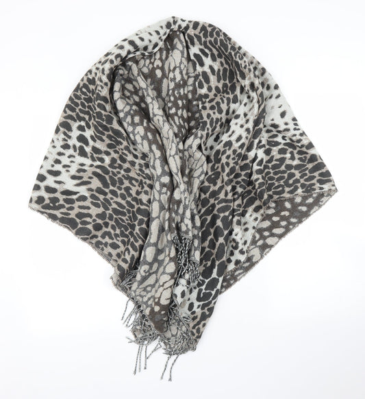 Preworn Womens Beige Animal Print  Cape Jumper One Size  - Leopard print